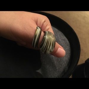 Glass blown statement ring